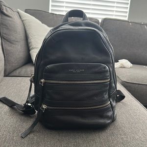 Barely worn Marc jacobs black leather backpack - biker
